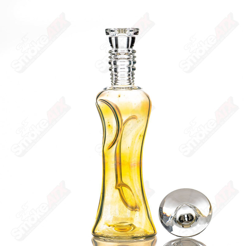 750ML Starry Night, Crescent Moon Decanter by Rad Glass - Smoke ATX