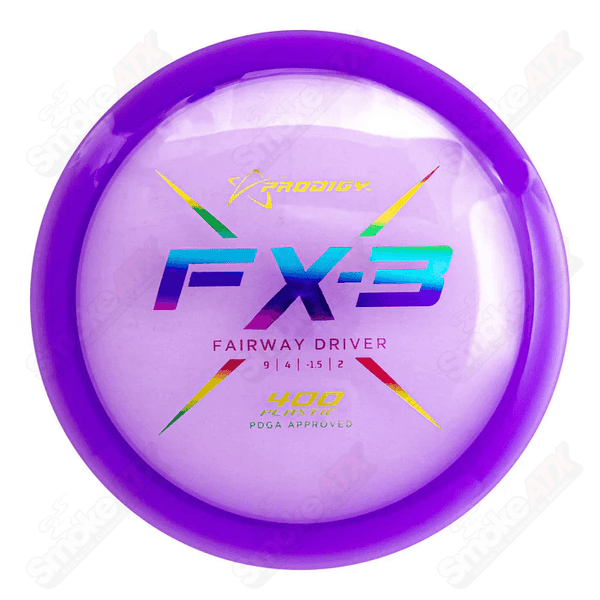 170-174g  Purple D3  Distanc Driver Disc - 400 Plastic Prodigy Disc