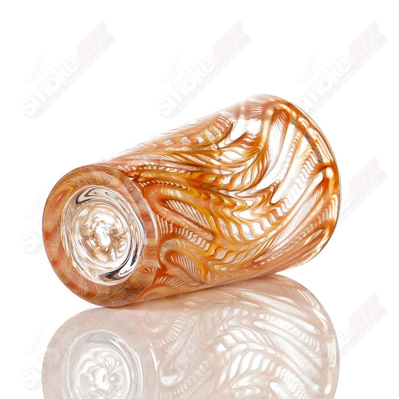 Orange Wrap N Rake Shot Glass by Ed Wolfe Glass - Smoke ATX