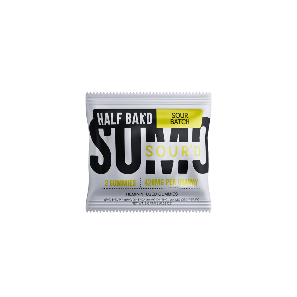 Half Bak'd  Sour Batch 420mg 2pk Sumo Gummies - Smoke ATX 