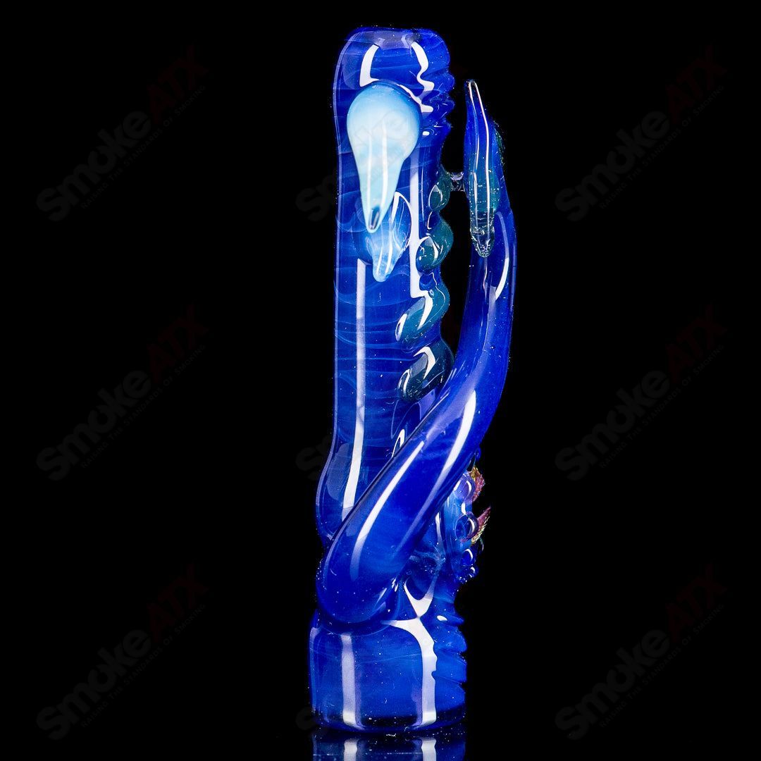 #4 Octopus Chillum by Mako Glass - Smoke ATX 