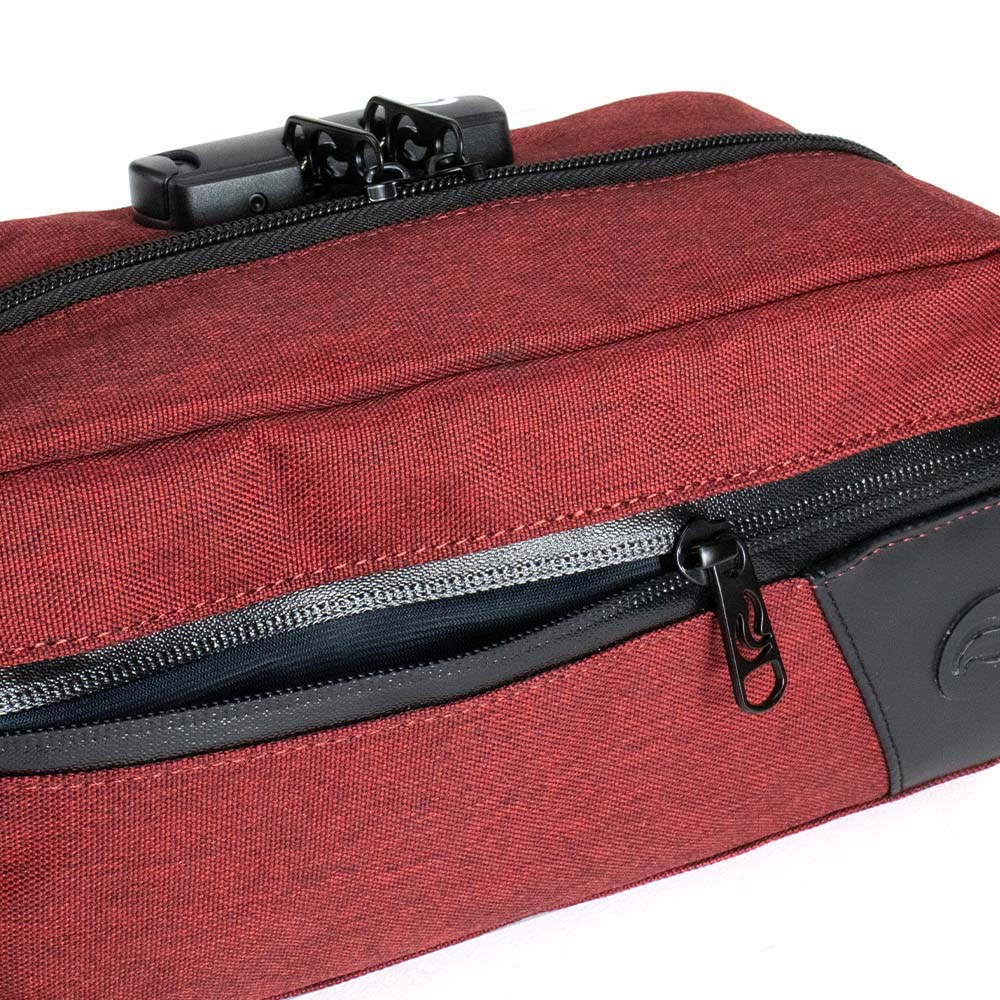 Vatra Bags Burgundy Skunk Dope Kit protective case with burgundy design for storage and transport of accessories.
