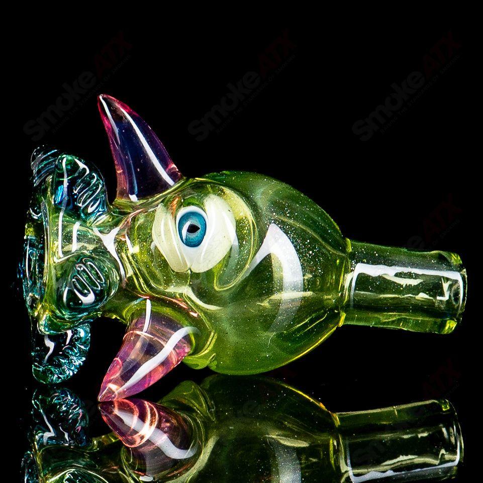 UV bubble cap by Salt Glass featuring vibrant colors like Ectoplasm, Paparazzi, Citrine, Telemagenta, Lucy, and Atomic Stardust.