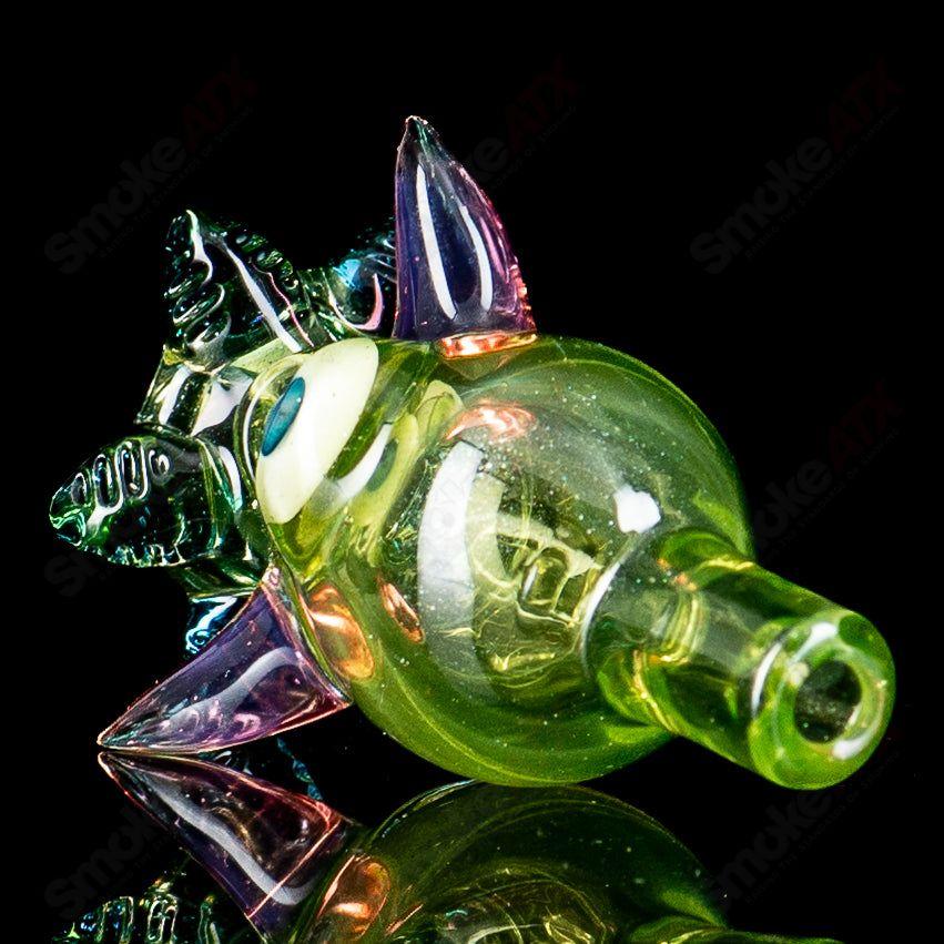UV Bubble Cap for Heady Glass by Salt Glass featuring Ectoplasm, Paparazzi, Citrine, Telemagenta, Lucy, and Atomic Stardust designs.