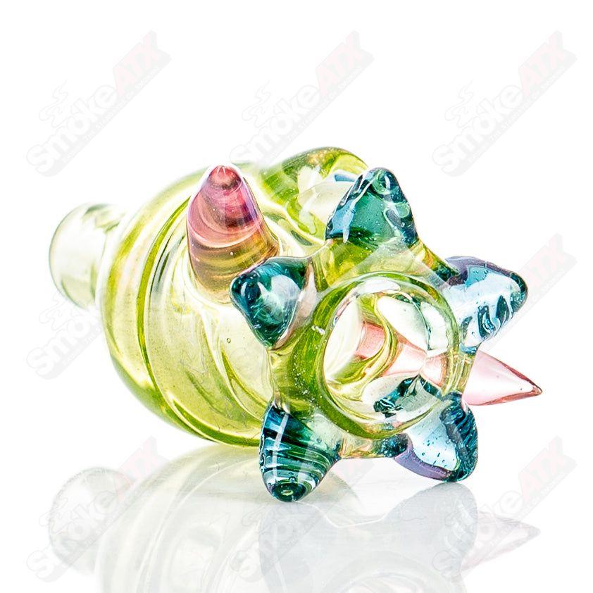 UV Bubble Cap by Salt Glass for Heady Glass carb caps in Ectoplasm, Paparazzi, Citrine, Telemagenta, Lucy, and Atomic Stardust designs.