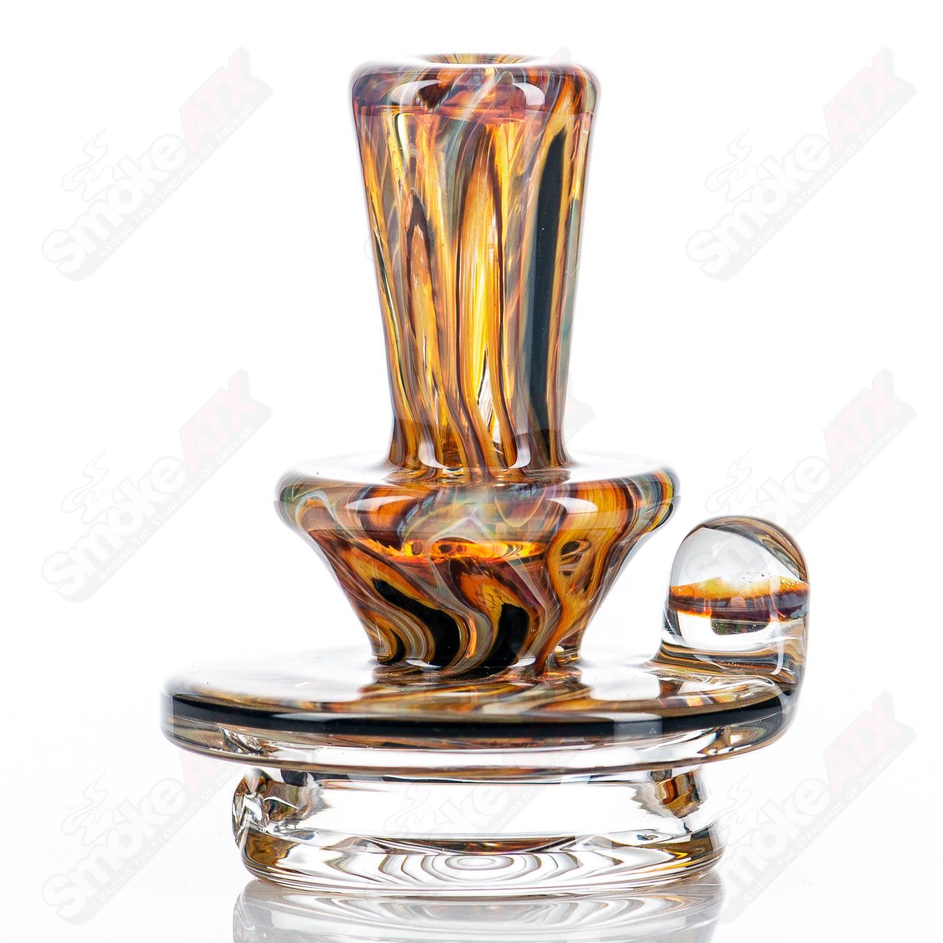 UV Eye Millie Puffco Dry Top by Geoff Made Glass, vibrant heady glass Puffco accessory with colorful UV eye design.