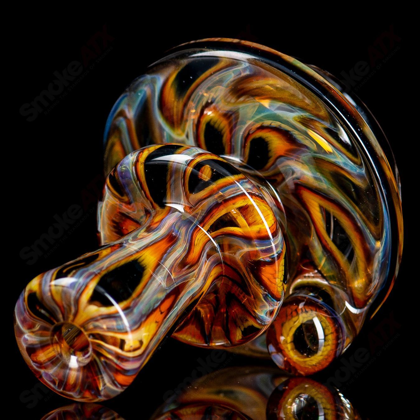 UV Eye Millie Puffco Dry Top by Geoff Made Glass, colorful heady glass accessory for Puffco vaporizer.