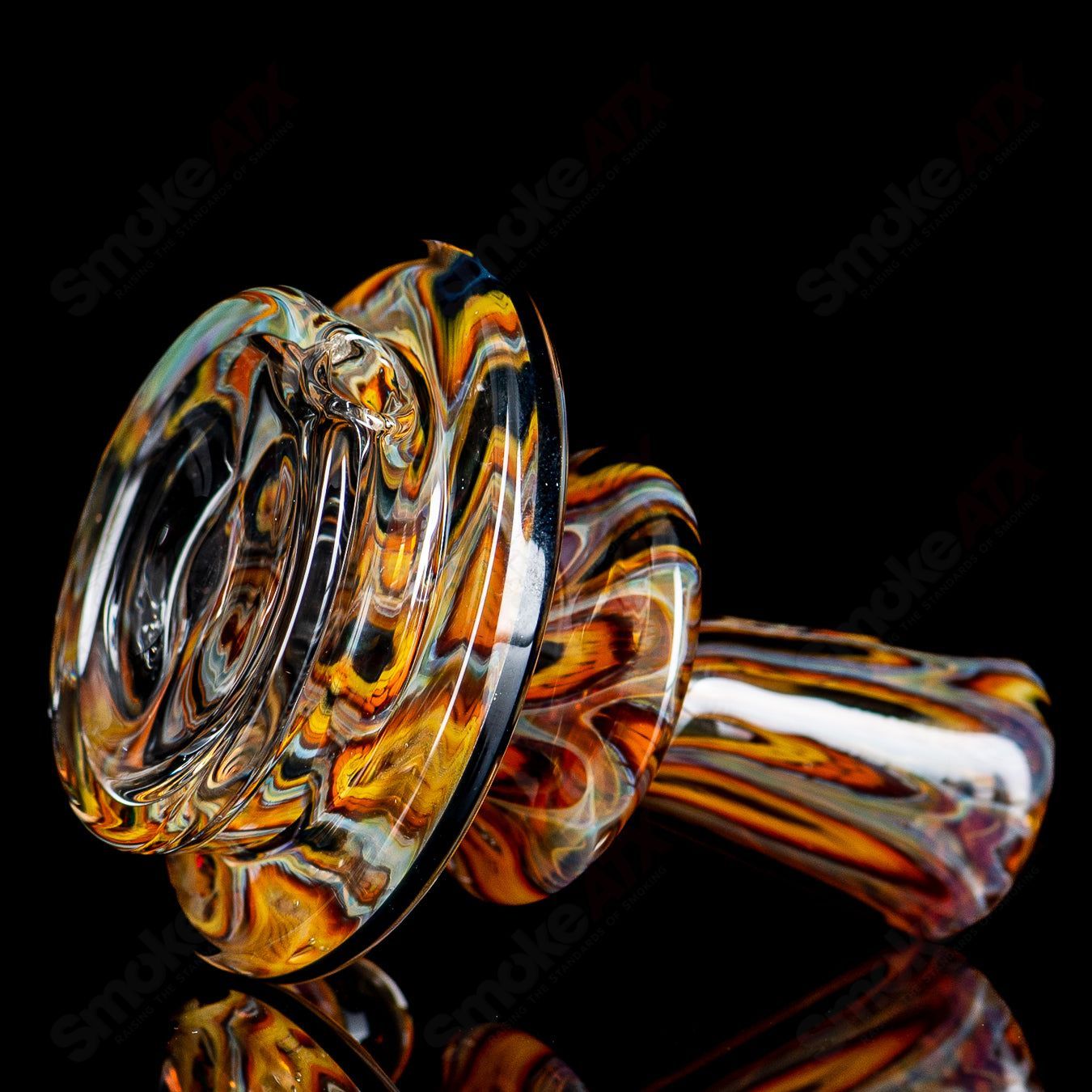 UV Eye Millie Puffco dry top by Geoff Made Glass featuring vibrant UV-reactive design for Puffco devices.