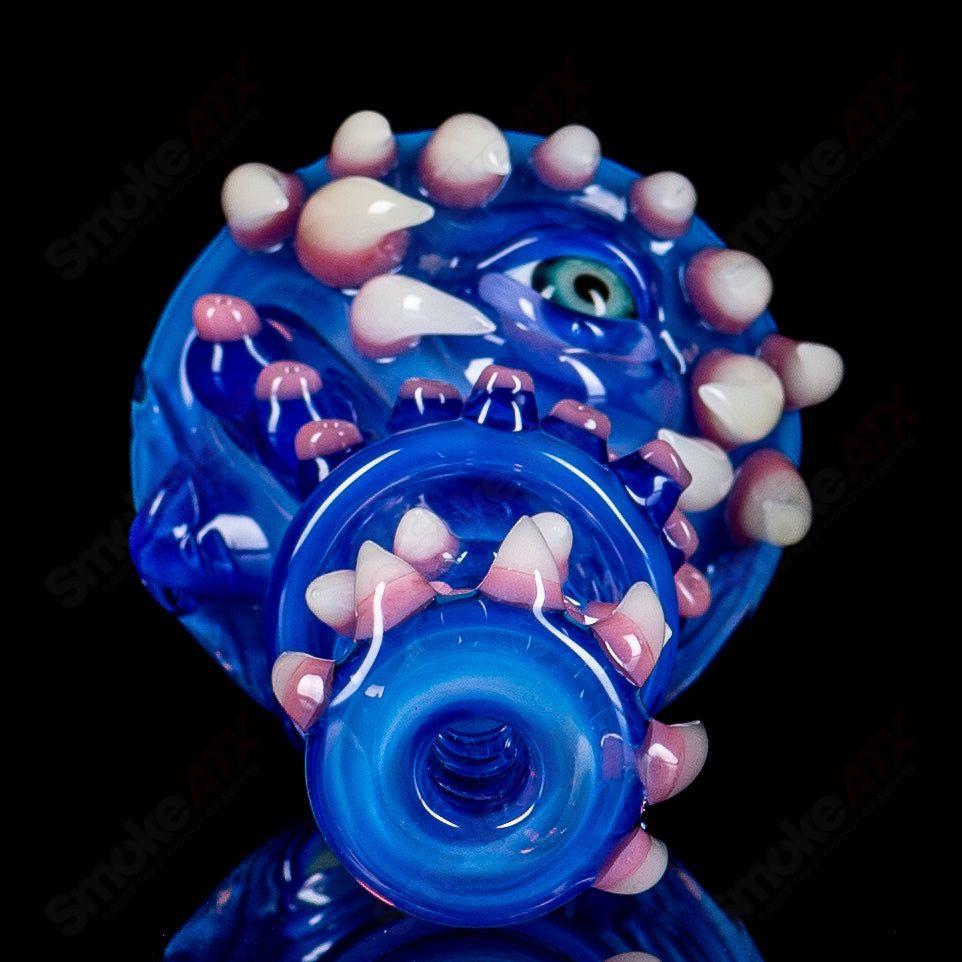 UV Soul-Window Puffco Top by SALT, a colorful heady glass Puffco accessory with a vibrant UV-reactive design.