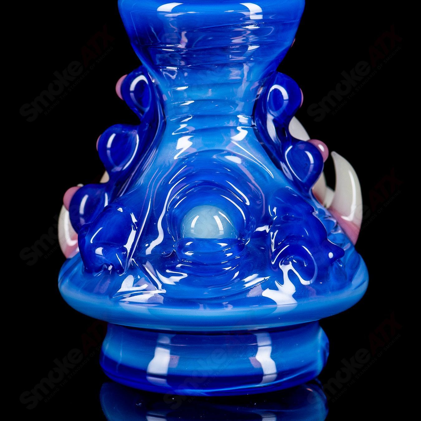 UV Soul-Window Puffco Top by Salt Glass, vibrant heady glass Puffco accessory with colorful UV-reactive design.