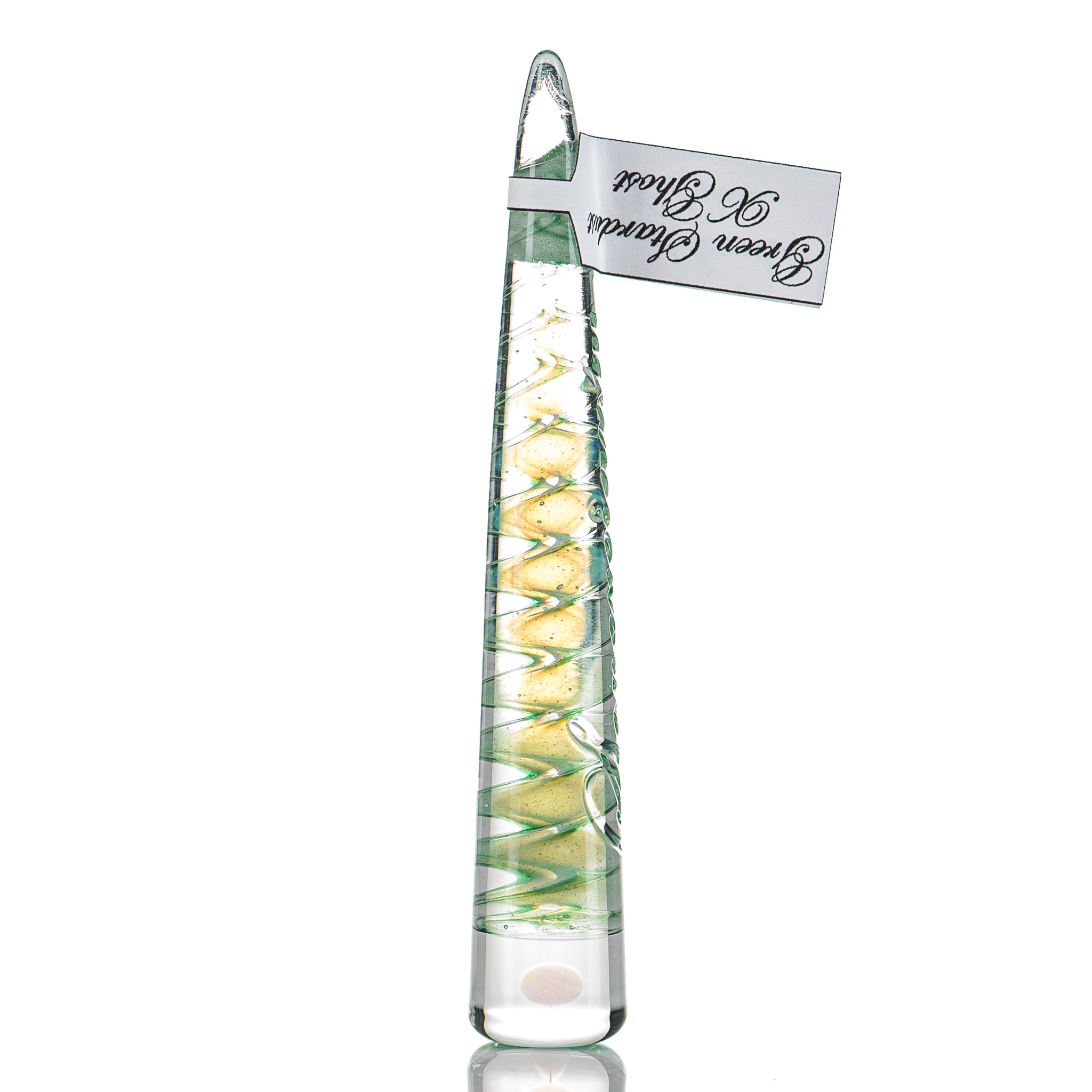 Opal Accent Spiral Poker Tool (Green Stardust x Ghost) Sovereignty Glass