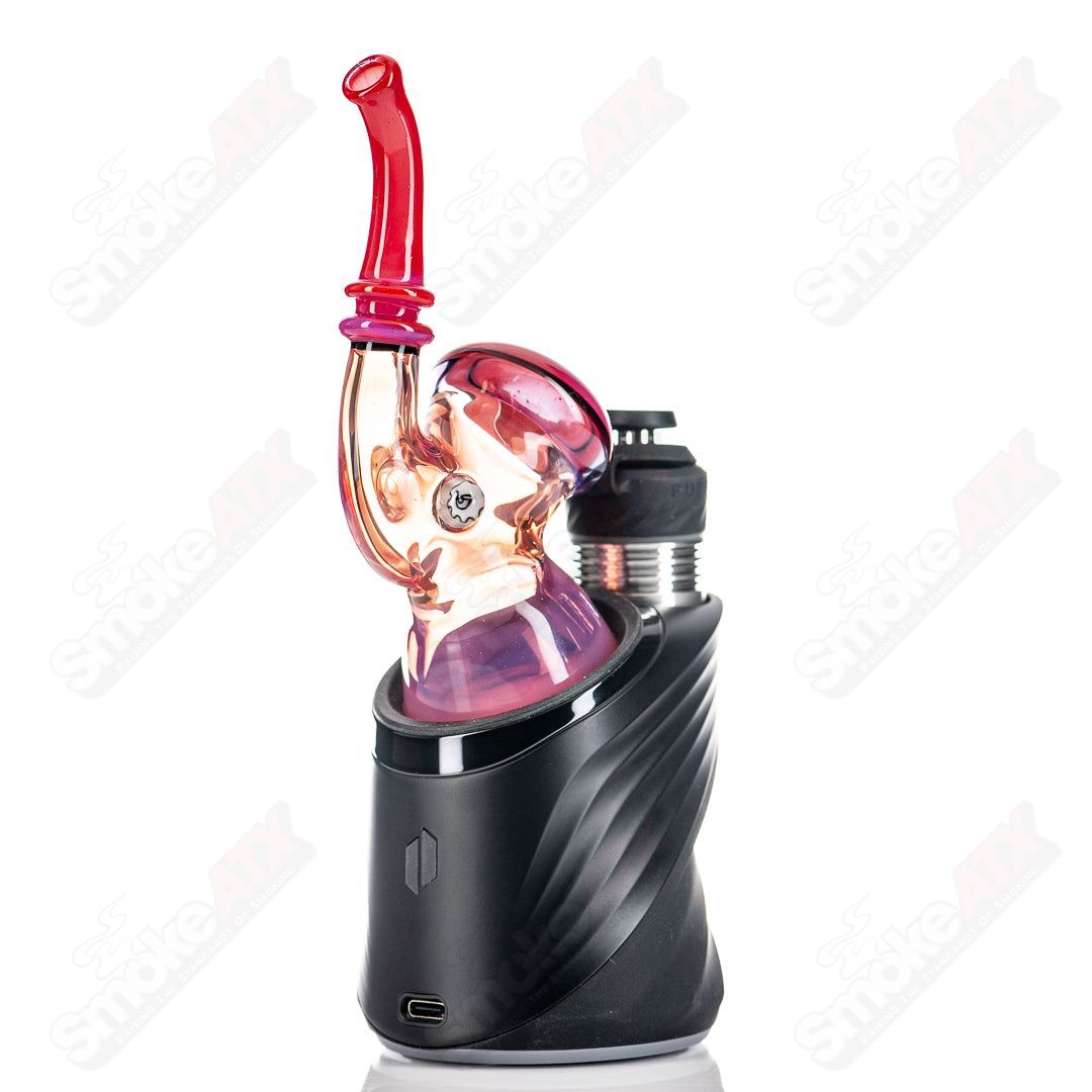 Amora Pink Sherlock Puffco dry top glass accessory by JMass, featuring a pink Sherlock design for Puffco devices.