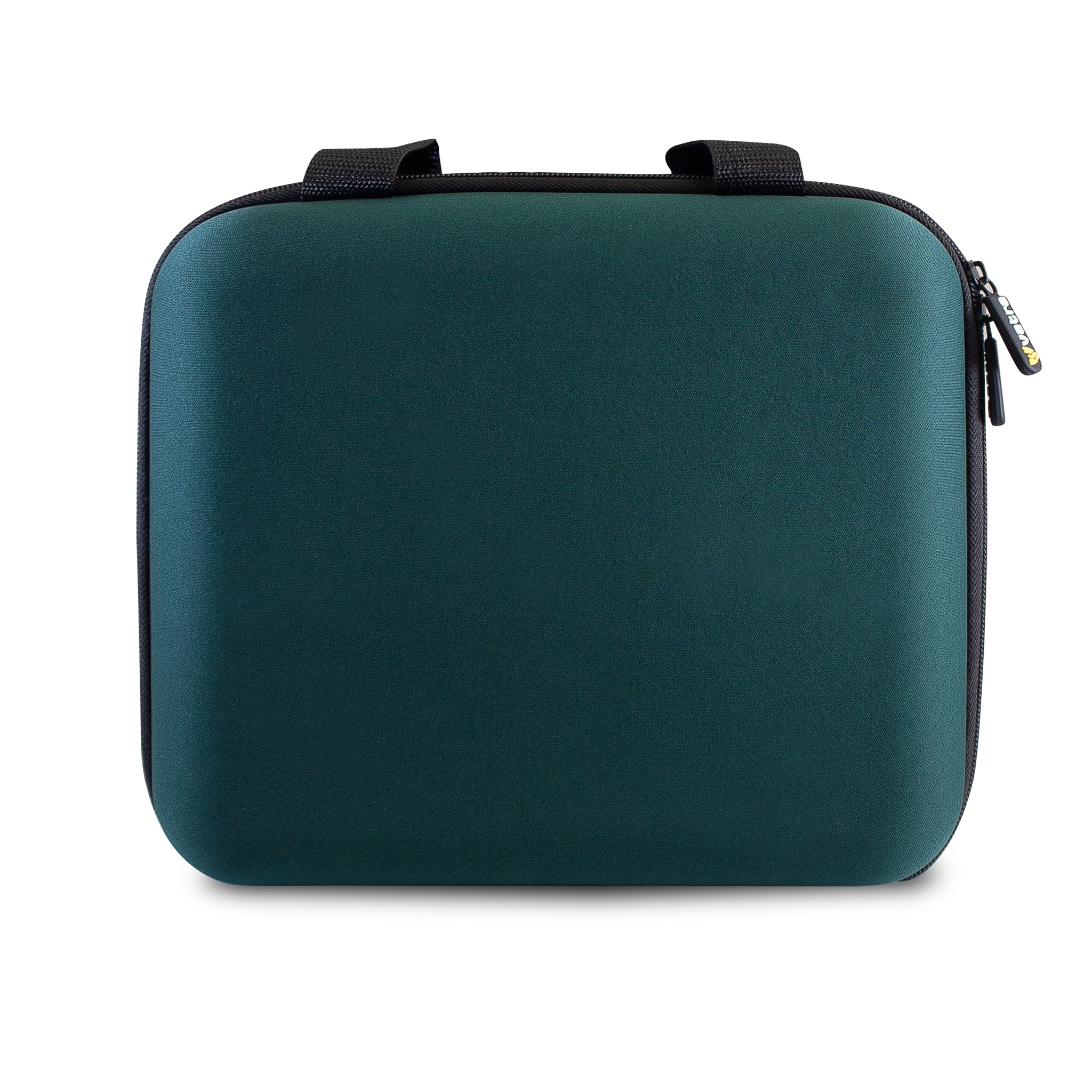 Green Vatra Bags protective case measuring 10 by 9 inches, designed for secure storage and transportation of valuables.