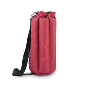 Vatra Bags woven burgundy V07 14-inch tube bag protection case with textured weave and zipper closure.