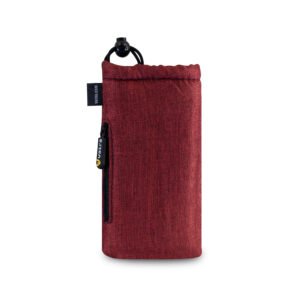 Vatra Bags Woven Burgundy V23 7” Zip Draw Pouch - Smoke ATX