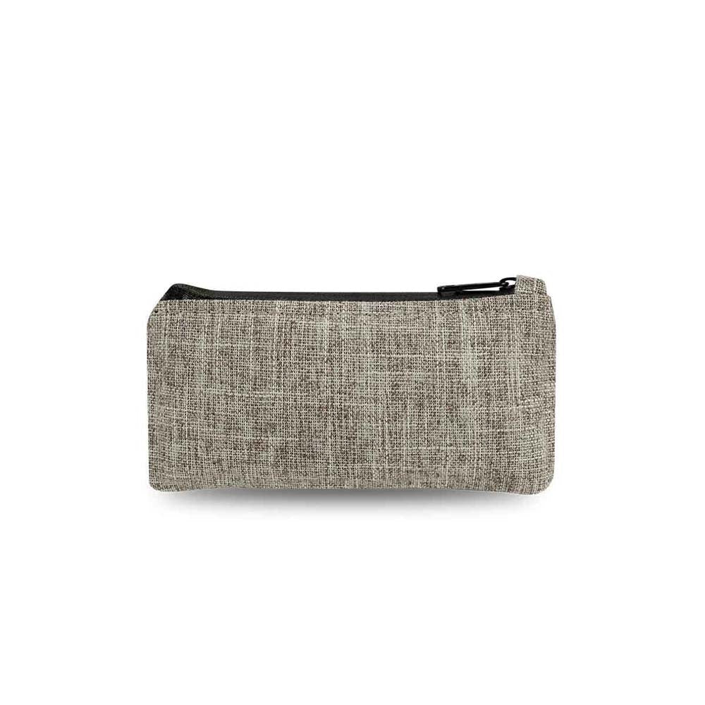 Vatra Bags woven khaki brown V15 5.5-inch zip pouch, protective case with woven texture and compact design.
