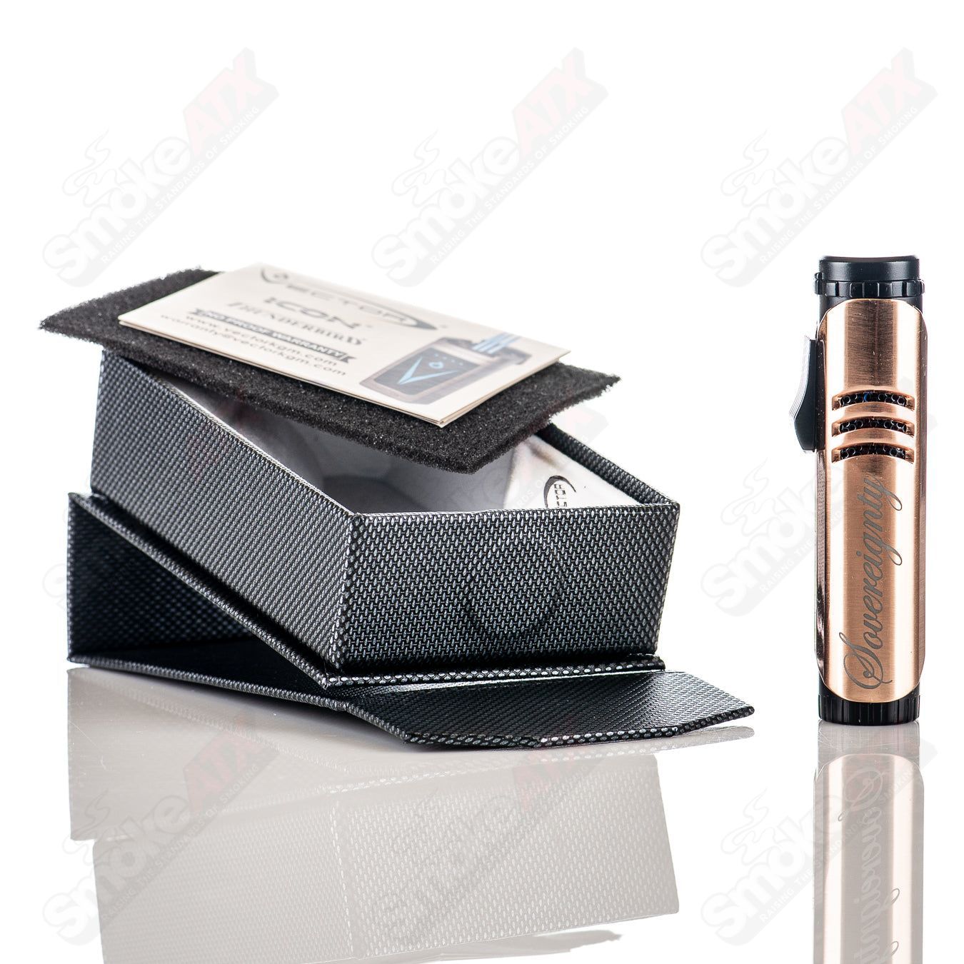 Smoke ATX Vector Max Tech Lighter Sovereignty featuring a sleek design and vibrant colors, ideal for 420 products and smoking accessories.