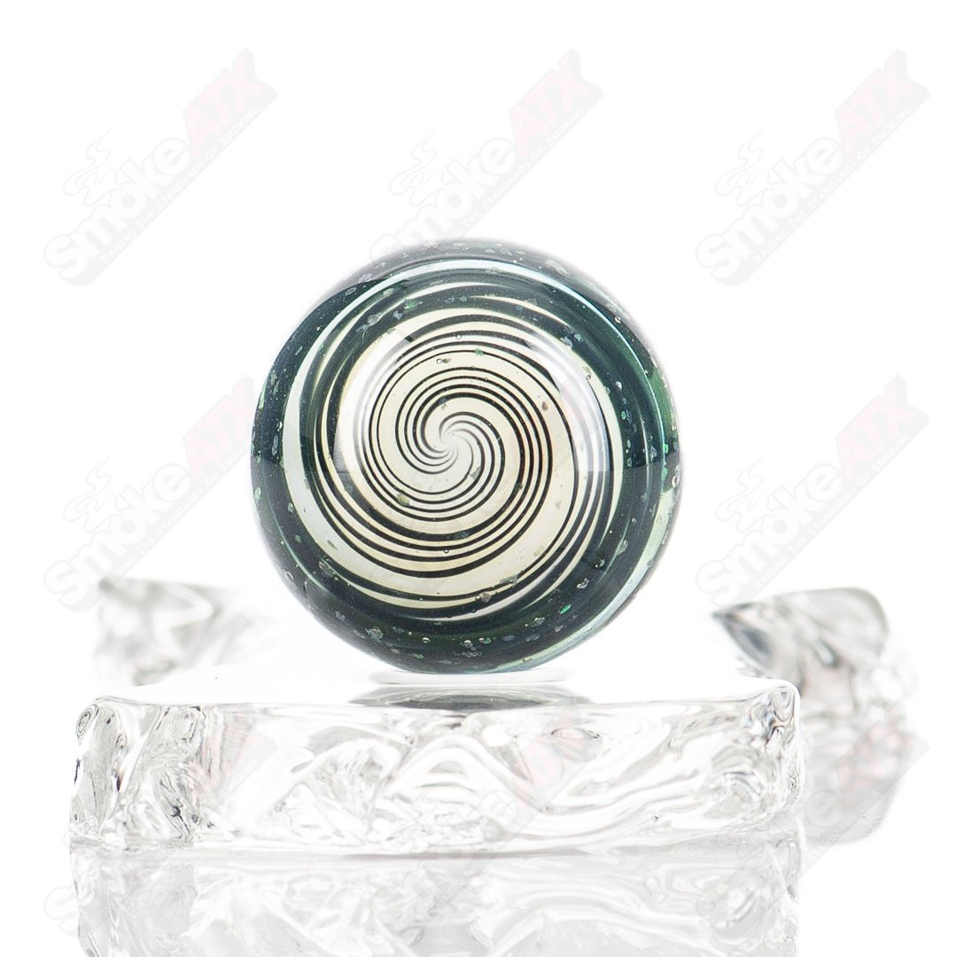 Colorful Cropal Wag Eye Mib Indo Glass heady glass with intricate marble designs, crafted by Indo Glass.