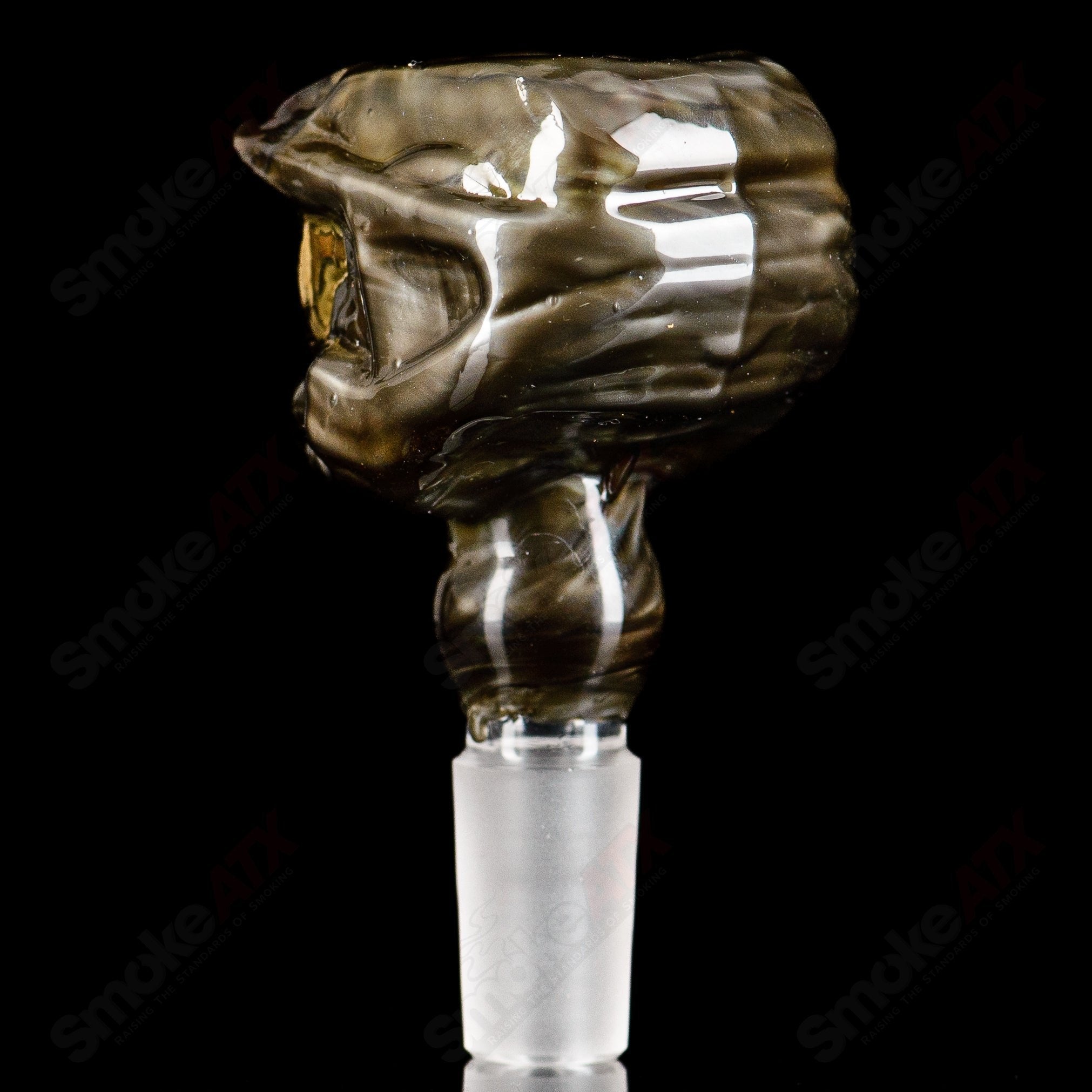 Smoke ATX #4 14mm Halo Slide bowl by Tony Kazy, made of glass, featuring a sleek design and clear craftsmanship.