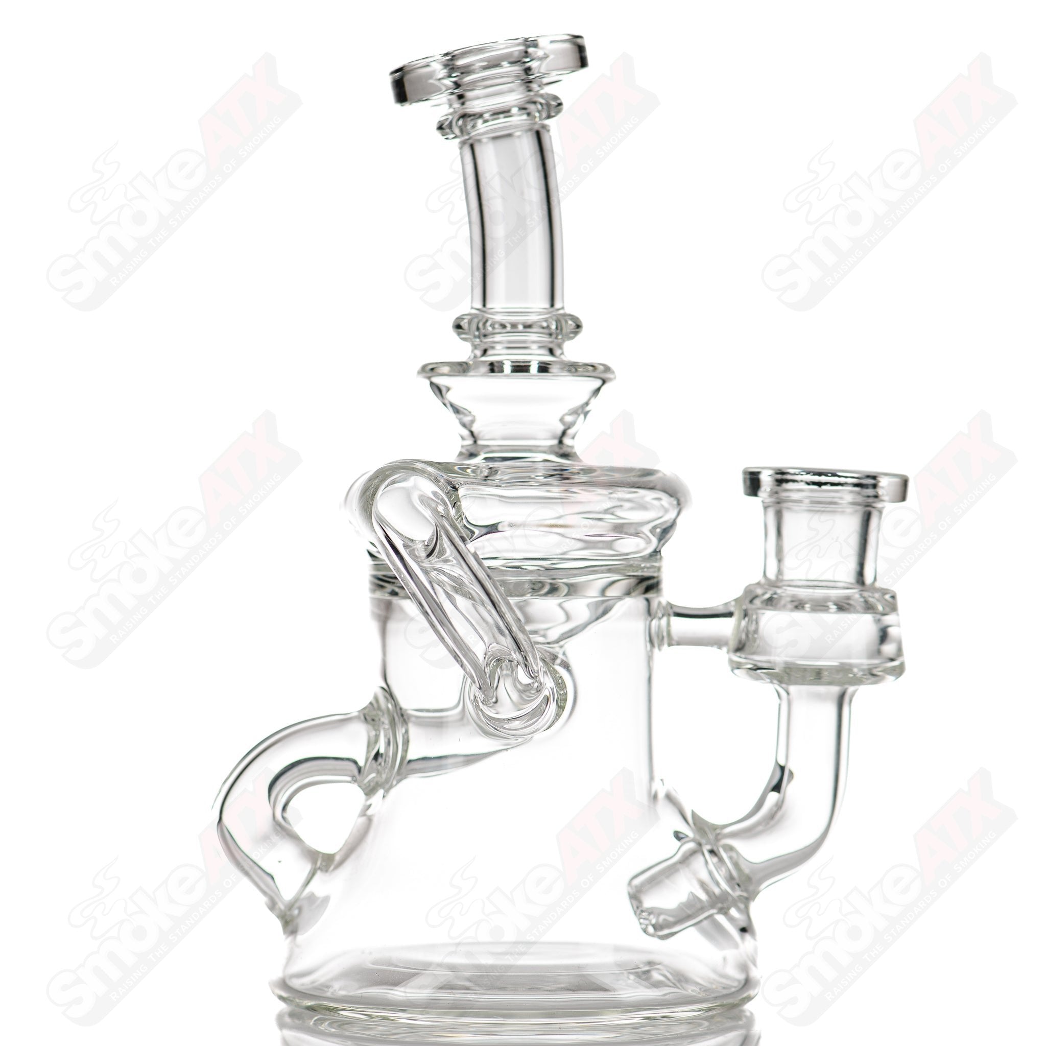 Clear Double Uptake Recycler Doug W Glass - Smoke ATX 