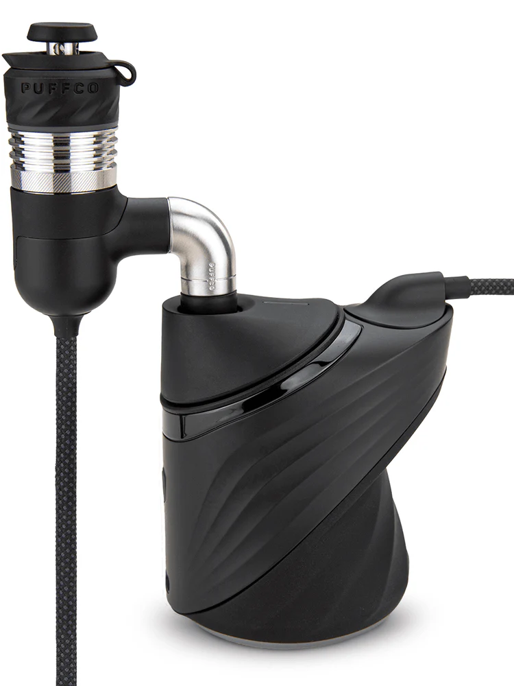 Puffco Peak Pro Link E-Rig accessory with sleek design and connection port for enhanced vapor experience