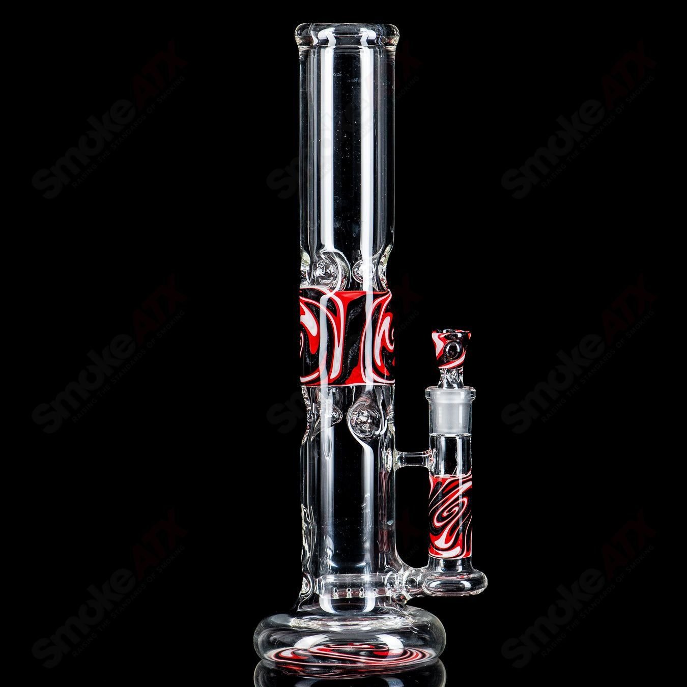 Glass Waterpipe Wig Wag Inline Tube by Texas Hot Glass, featuring vibrant color details and intricate glass design.