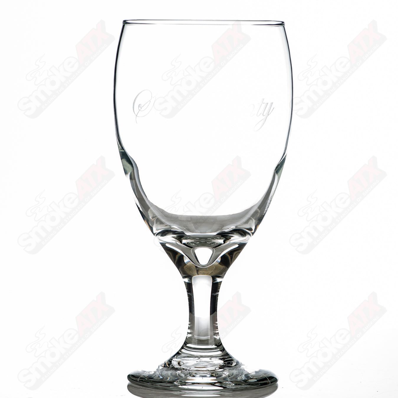 Wine Goblet w Bloodshed Skull Pattern Foot Sovereignty - Smoke ATX