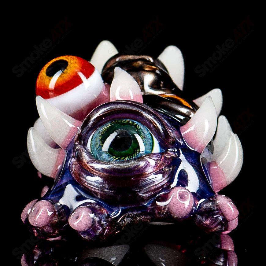 Colorful Wook Pendant "Recall" #780 by SALT x Blu Sun, heady glass pendant with intricate design, crafted by Smoke ATX.