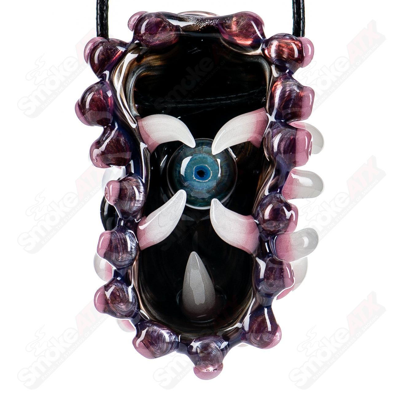Colorful Wook Pendant "Recall" #780 by SALT x Blu Sun, Heady Glass pendant with intricate design, from Smoke ATX.
