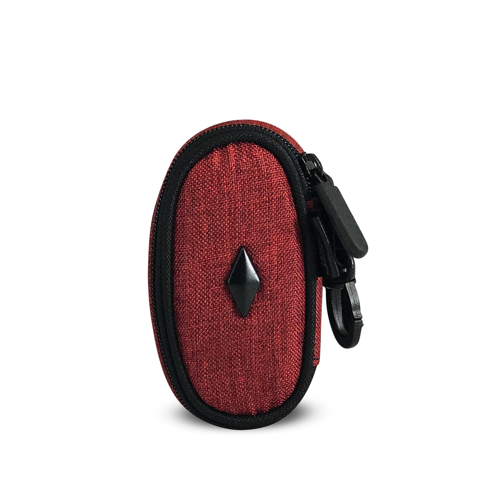 Woven burgundy Vatra Rocket 4-inch protection case with a textured fabric finish, designed for durable device safeguarding.