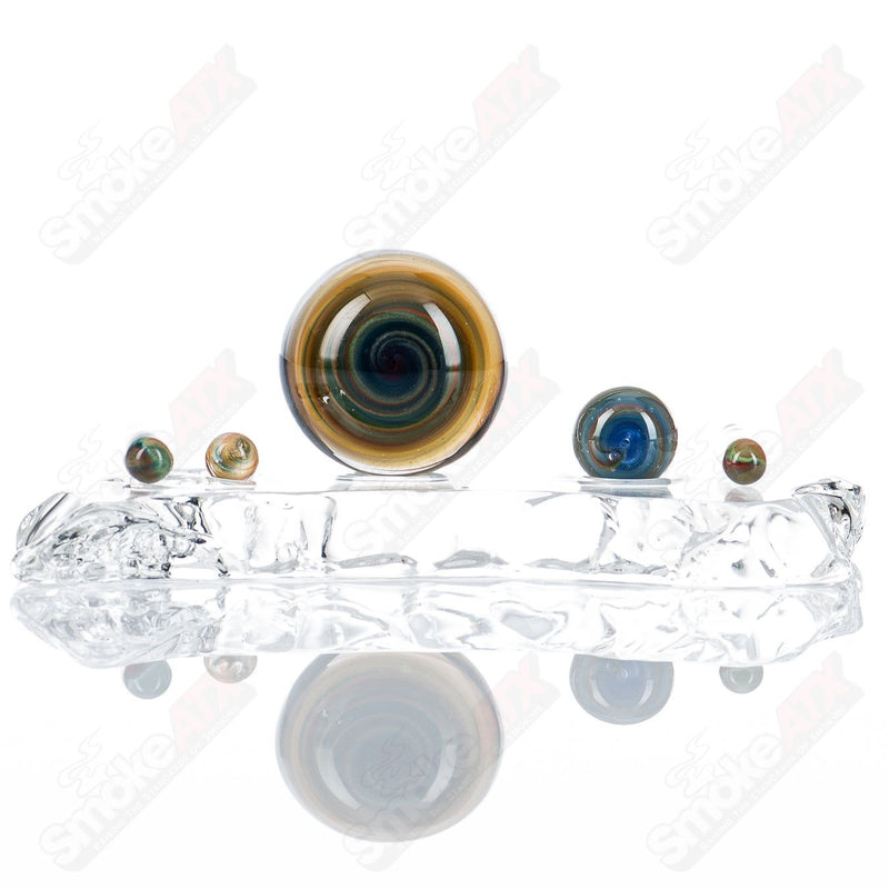 Twisted fritt slurper set by GD glass