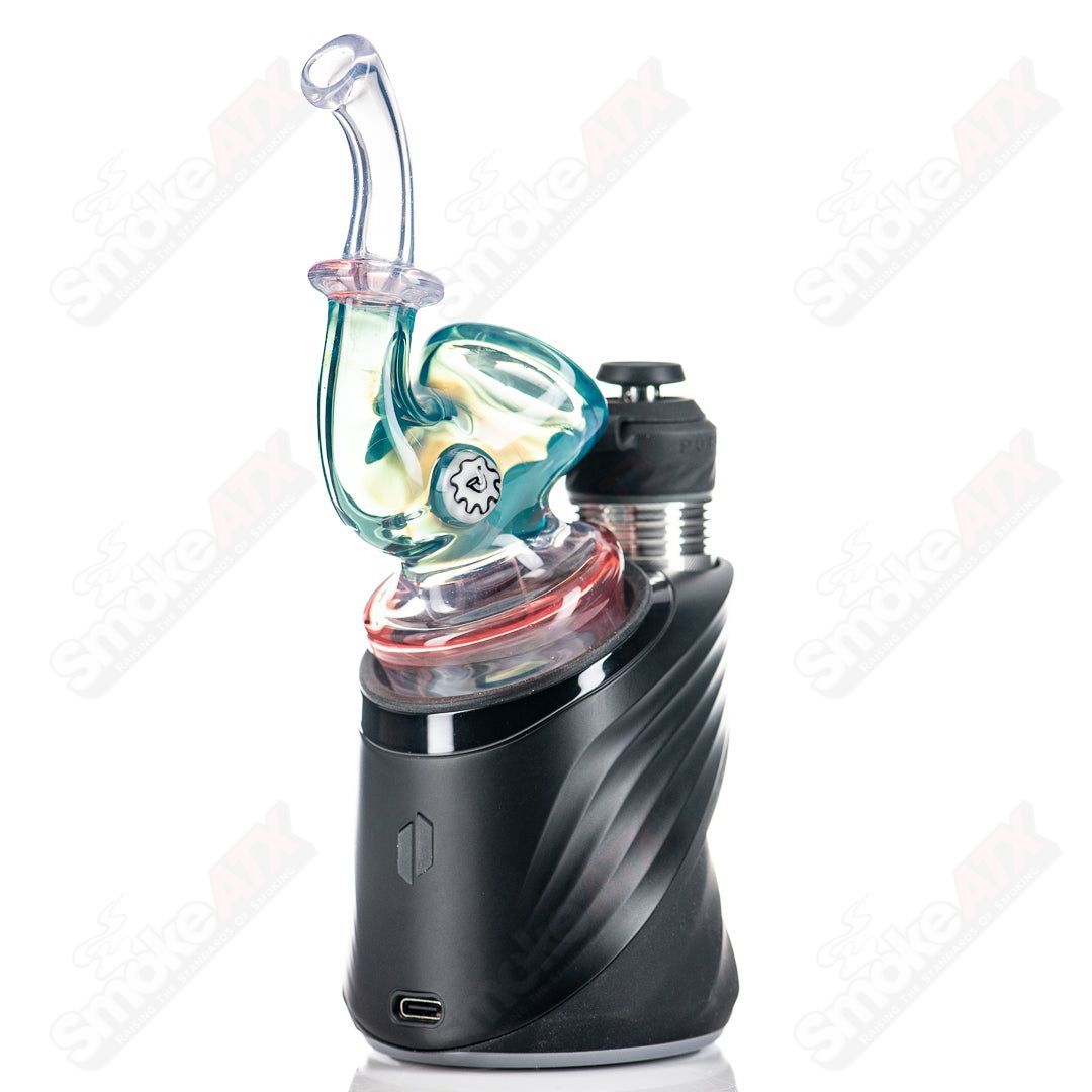 Meta Sherlock Puffco Dry Top by JMass, clear glass Puffco top with intricate Sherlock Holmes design, for Puffco vaporizer.
