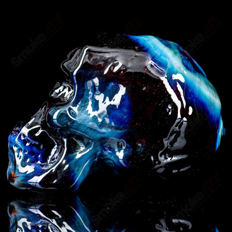 Fumed  Skull Dry Pipe by Team Snodgrass