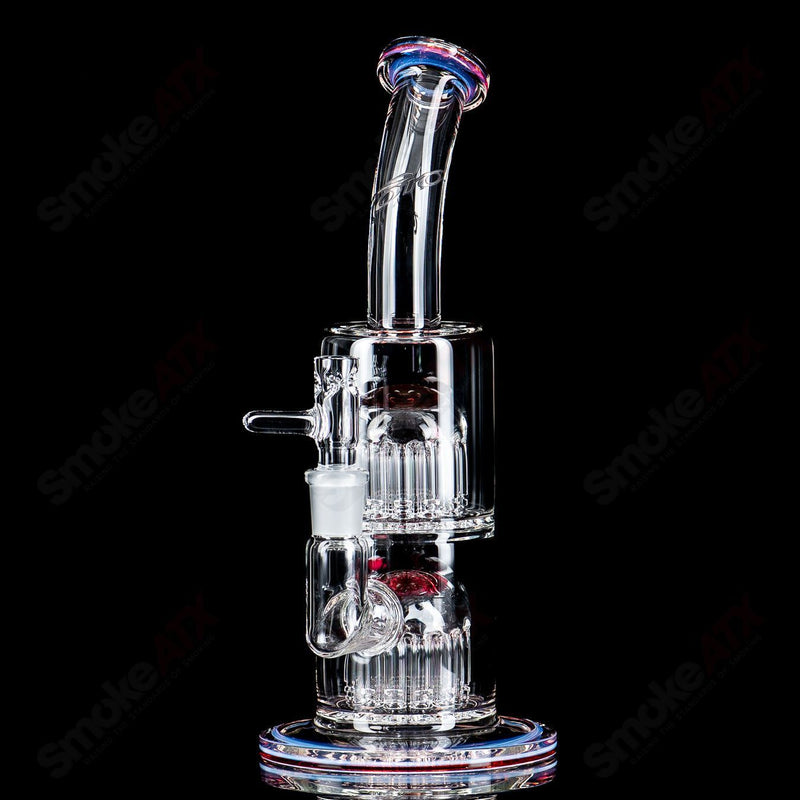 Double Micro 13/13 Arm Perc with worked sections by Toro Glass