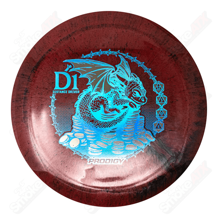 170-174g D1 Red Distance Driver Disc (Dragon's Hoard Stamp) - Reblend Plastic Prodigy Disc