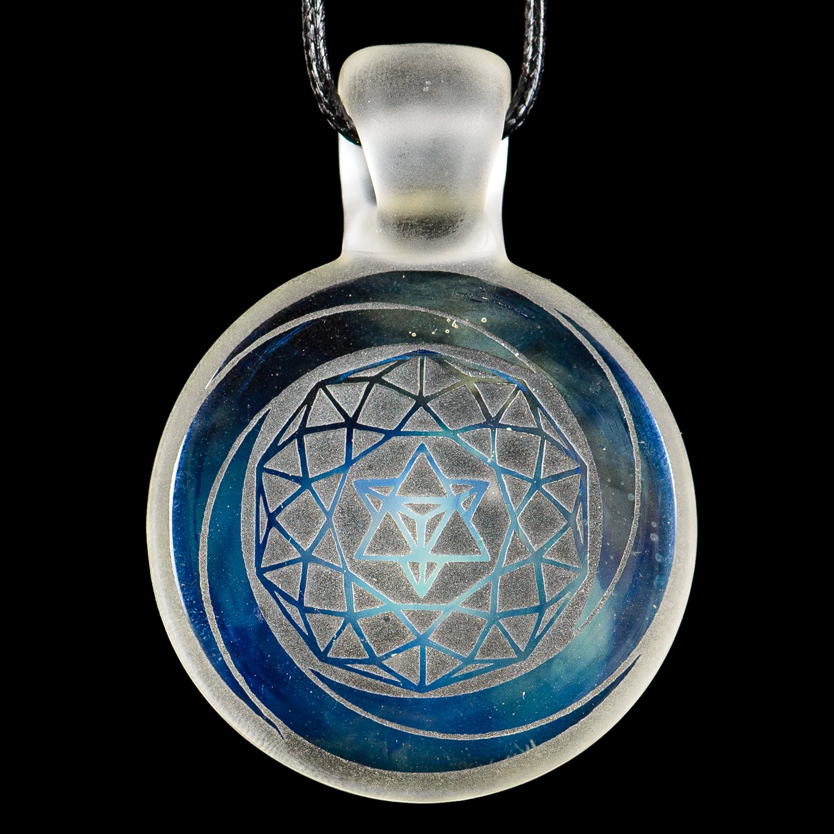 #5 Complex Inlay Pendant Alkaline Glass