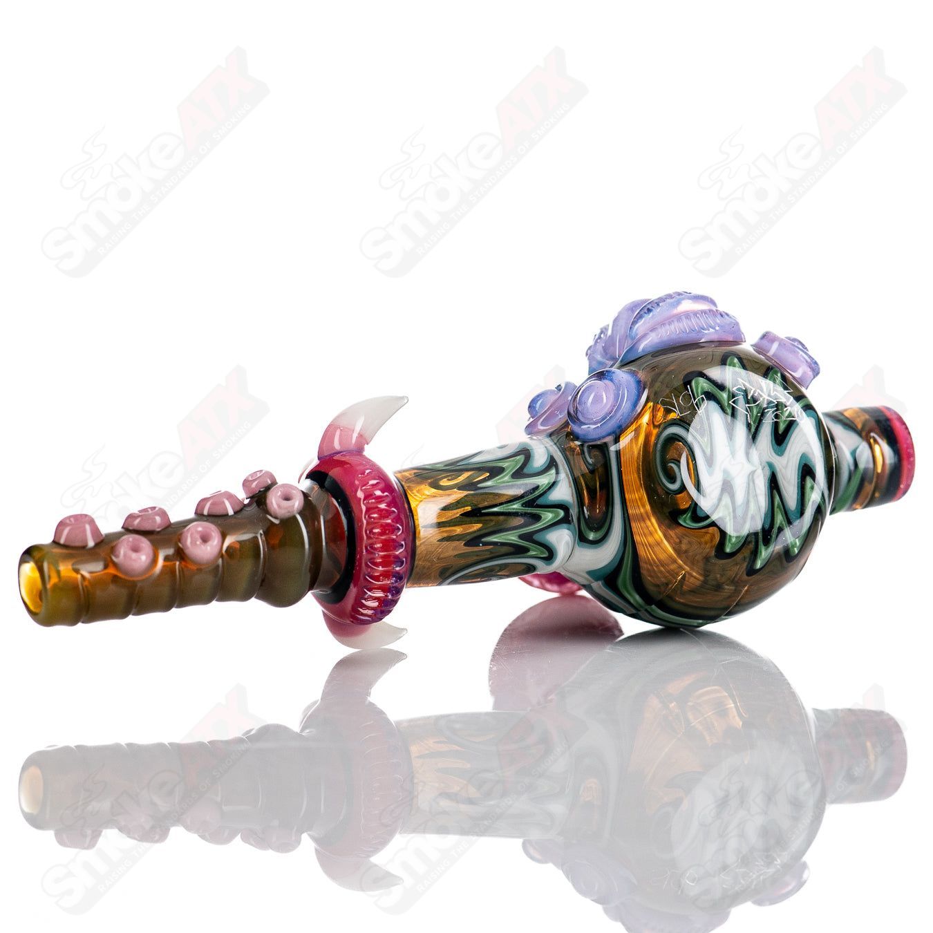 Pink Slime / Camo Green Dry Pipe by SALT x Slob - Smoke ATX 