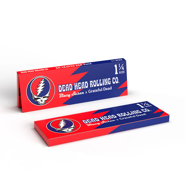 50pk 1 1/4 Rolling Papers Dead Head Rolling Co. G.D. X Blazy Susan - Smoke ATX 