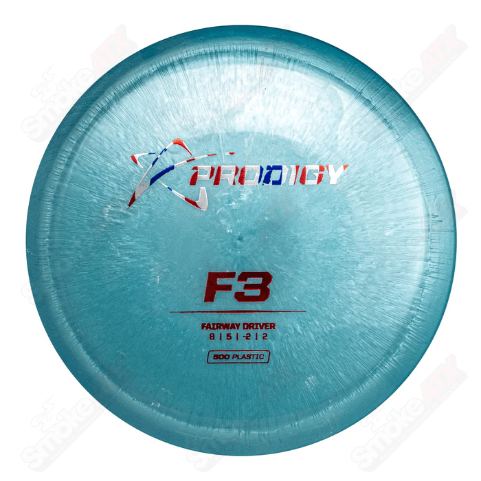 170-176g Blue F3 Fairway Driver Disc (Ring of Stars) - 500 Plastic Prodigy Disc