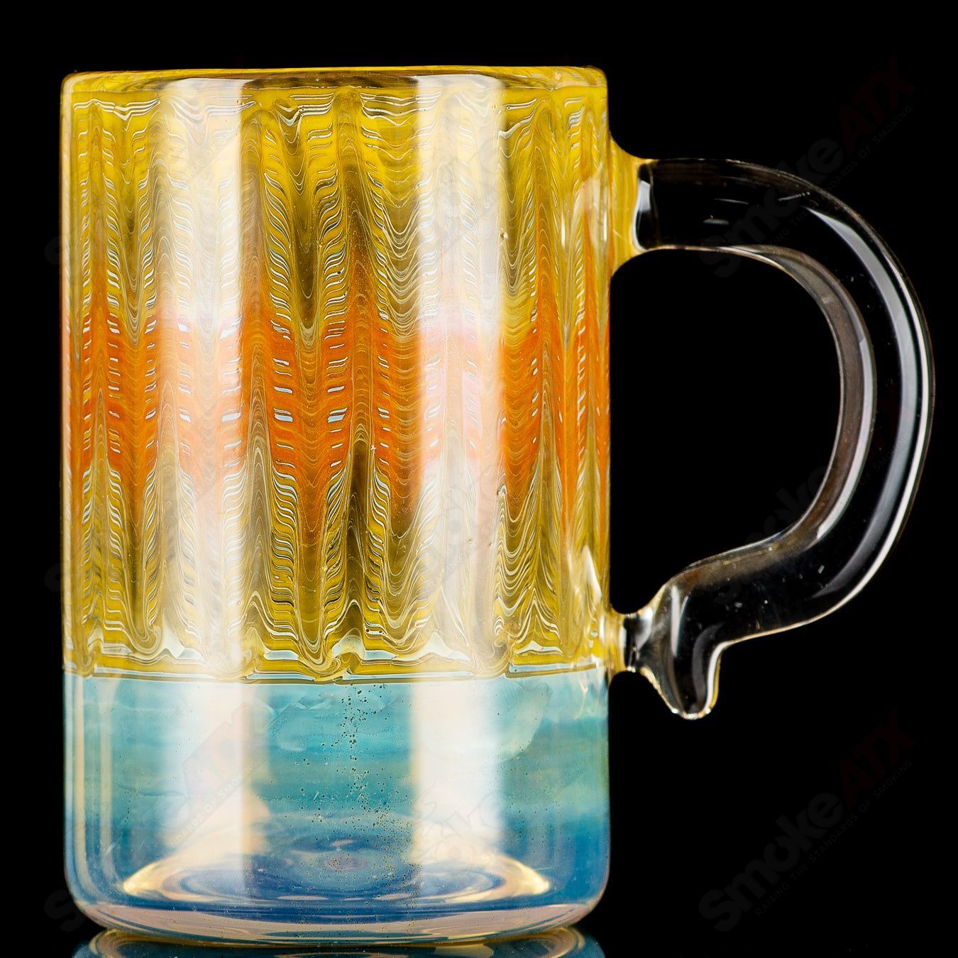 Yellow/Orange Wrap N Rake Mug by Ed Wolfe Glass - Smoke ATX