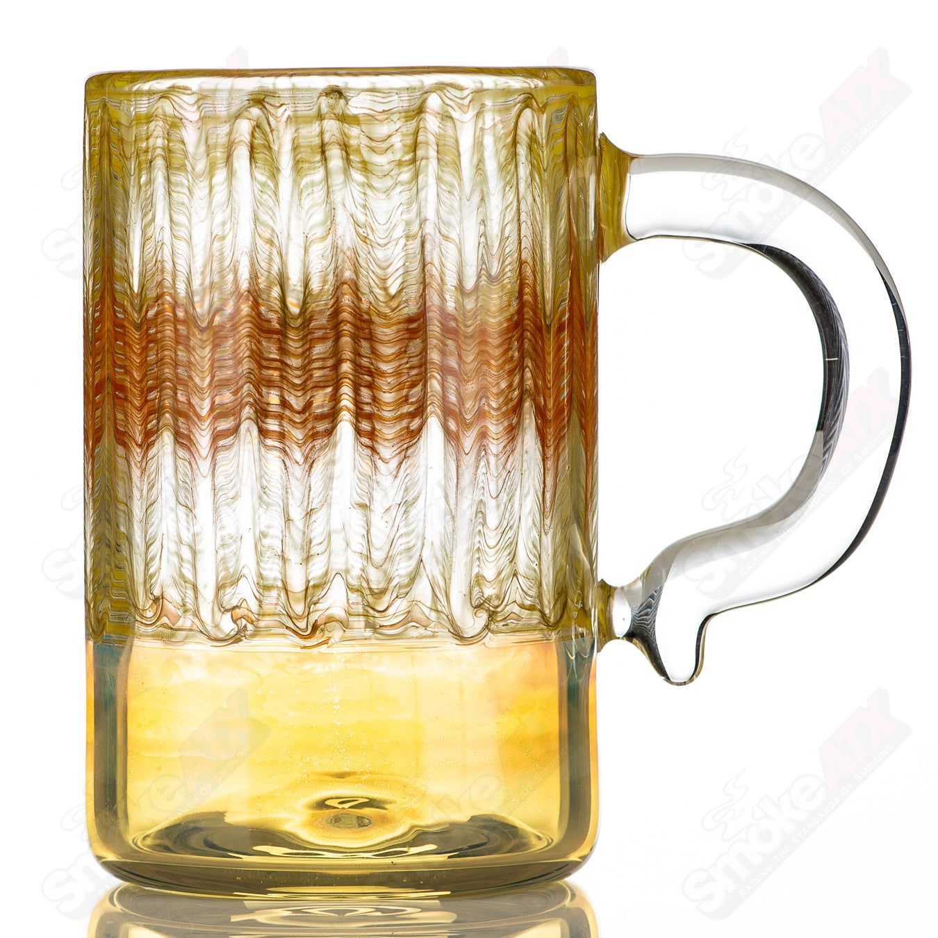 Yellow/Orange Wrap N Rake Mug by Ed Wolfe Glass - Smoke ATX