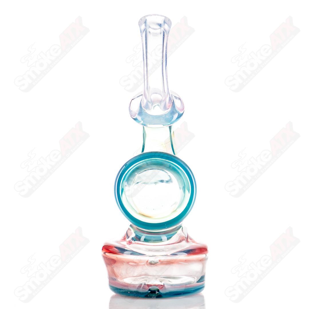 Meta Sherlock Puffco dry top by JMass, glass Puffco accessory featuring a detailed Sherlock Holmes design and clear glass construction.