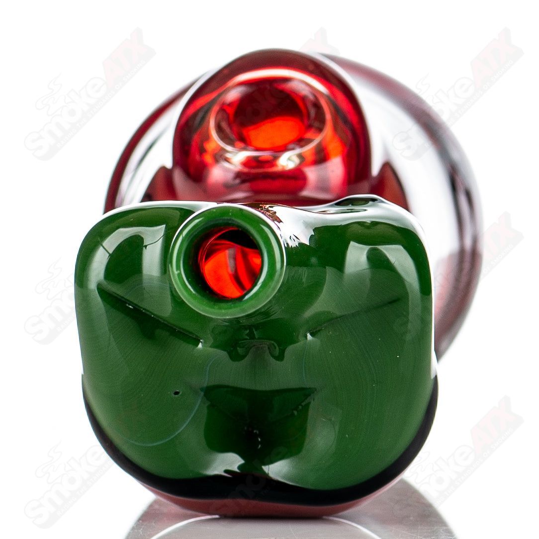 ZAM Mushroom Milli Lady Rig, a colorful glass concentrate rig with mushroom and ladybug designs, suitable for dab concentrates.