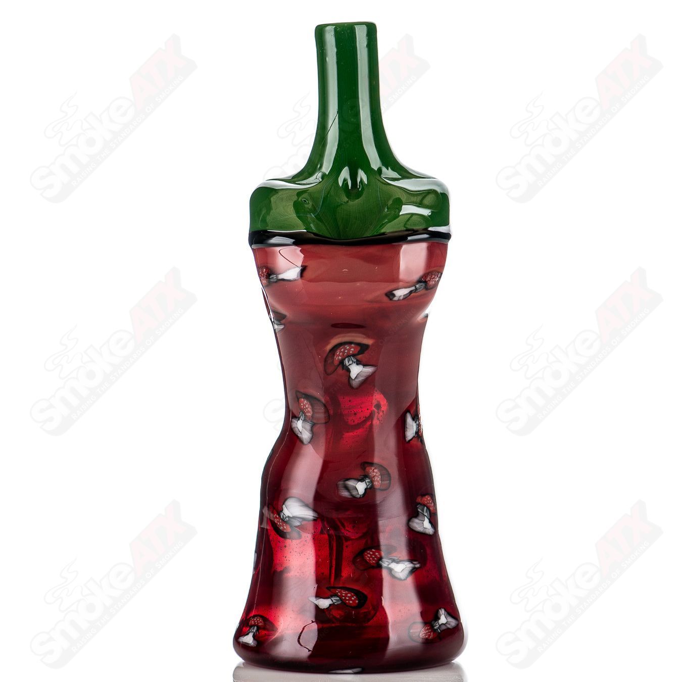 ZAM Mushroom Milli Lady Rig, a heady glass concentrate rig with mushroom and lady design, vibrant colors, and intricate details.