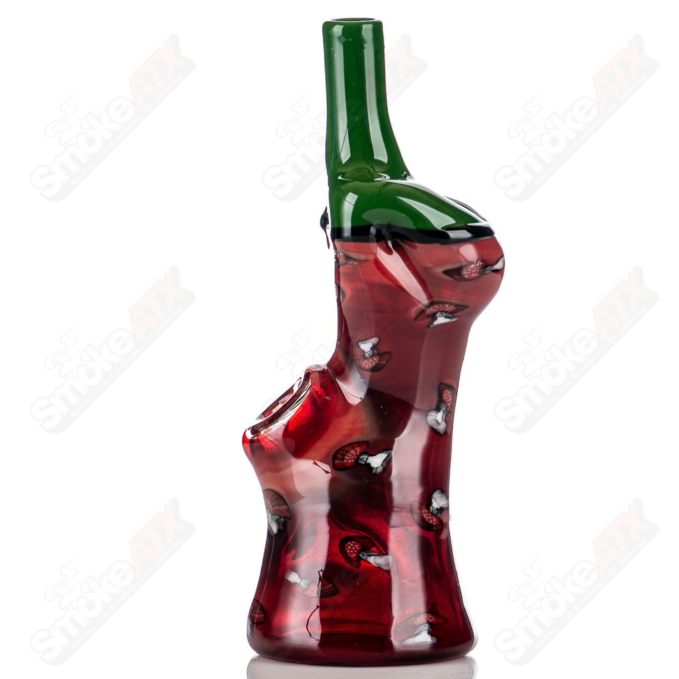 ZAM Mushroom Milli Lady Rig, a colorful glass concentrate rig with mushroom and ladybug designs, ideal for dabbing.