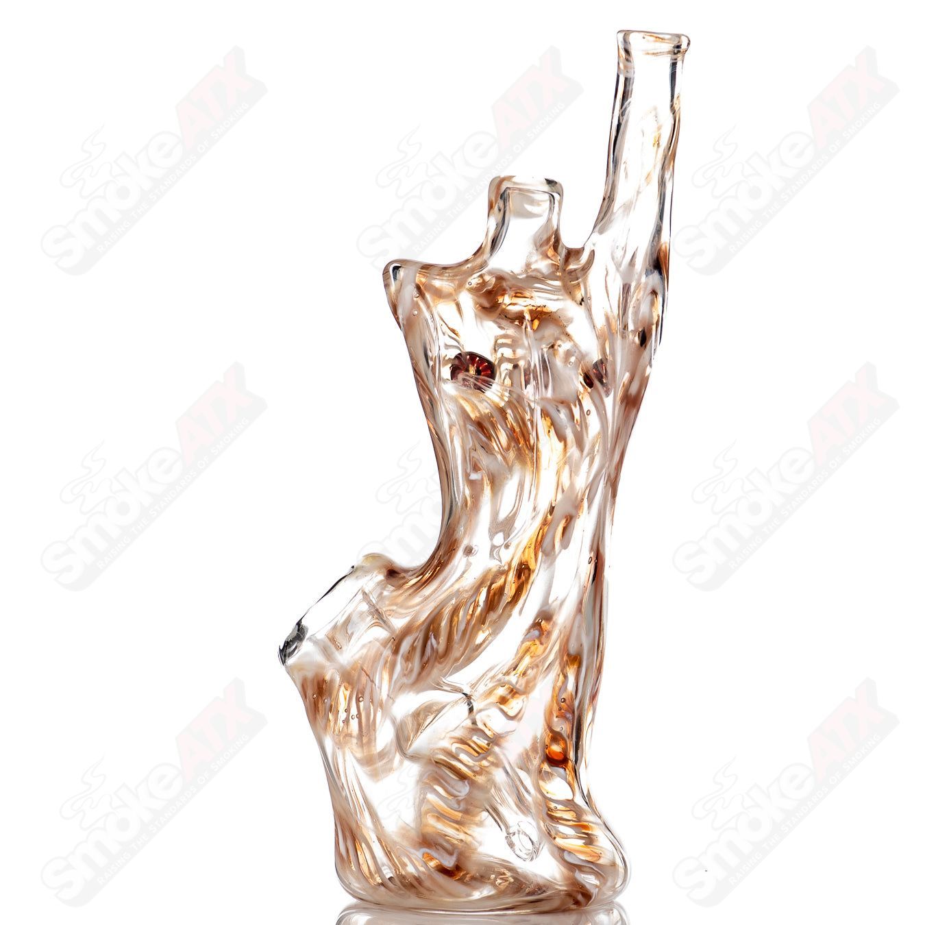ZAM Heady Glass rig and pipe set with clear glass components and intricate design, ideal for dabbing and smoking.