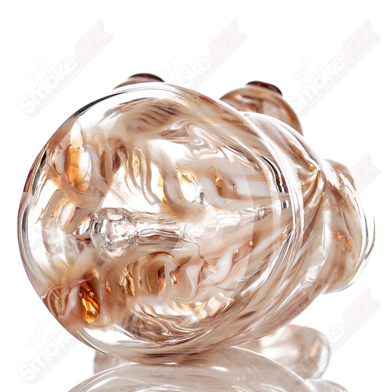 ZAM Heady Glass rig and pipe set with clear glass components and intricate design, perfect for smoking enthusiasts.