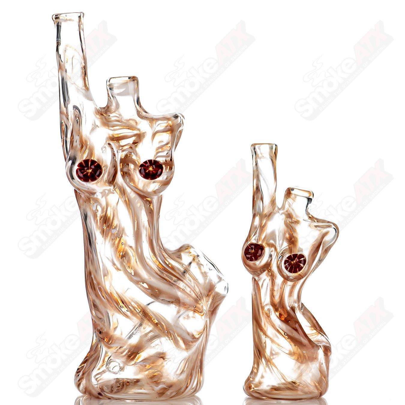 Heady glass Zam Rig and Pipe Set with colorful designs, featuring a rig and matching pipe for smoking accessories.