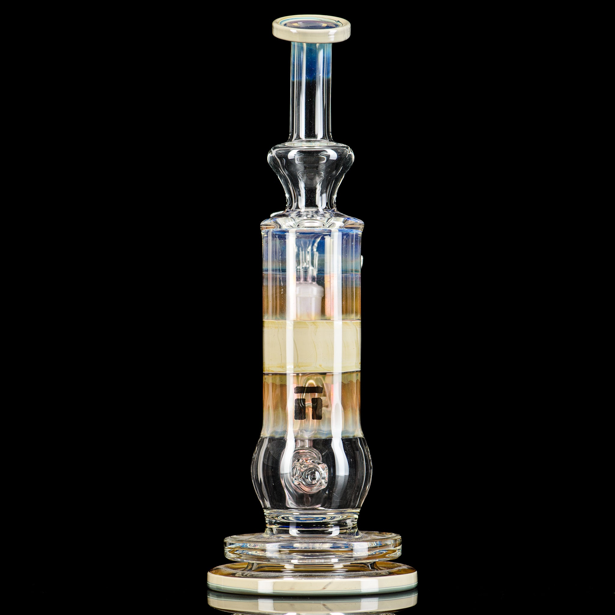 #1 Blue Caramel Fume Rig Tagle Glass
