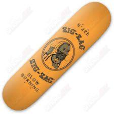 Zig - Zag French Orange Design 8" Skateboard Deck - Smoke ATX